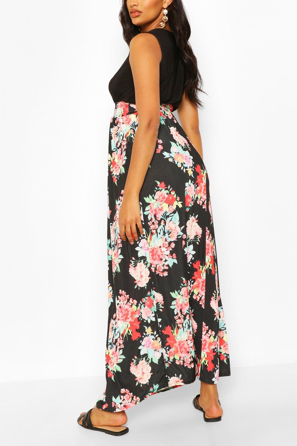 boohoo floral 2 in 1 maxi dress