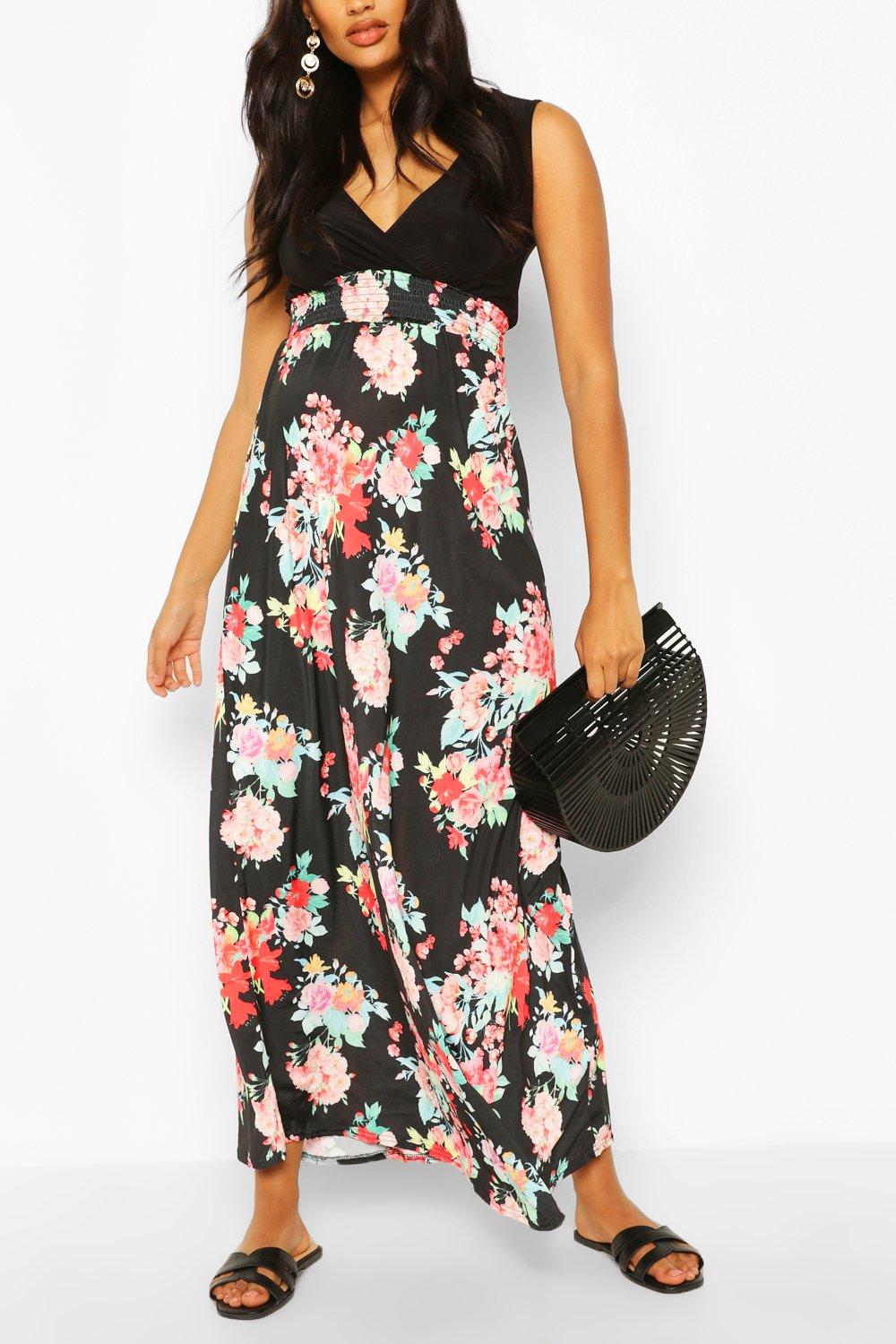 boohoo floral 2 in 1 maxi dress