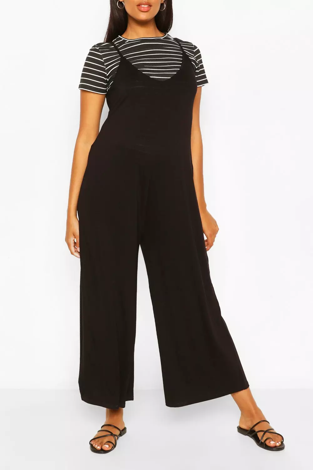 Black best sale tshirt jumpsuit