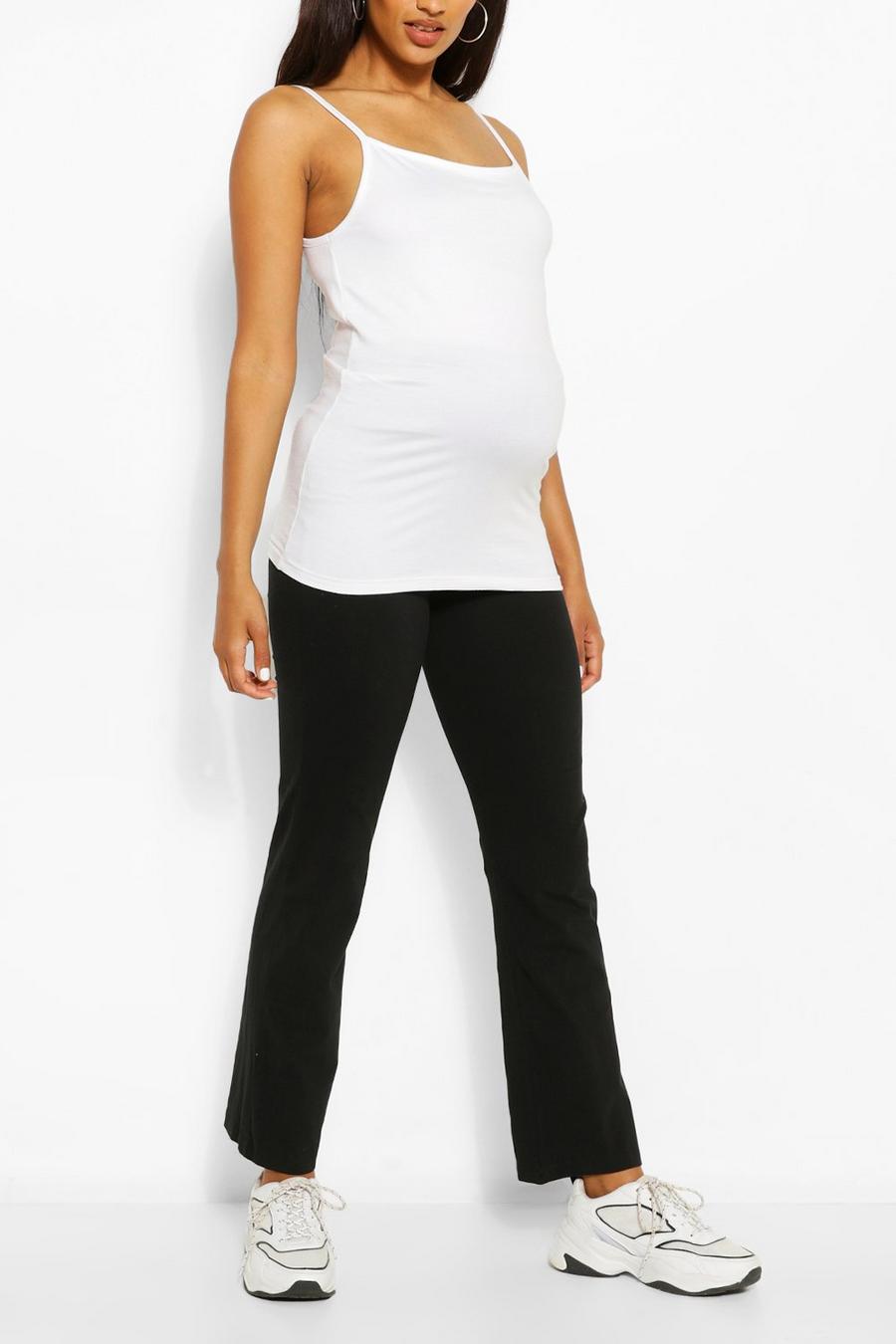 Black Maternity Over The Bump Lounge Pants image number 1