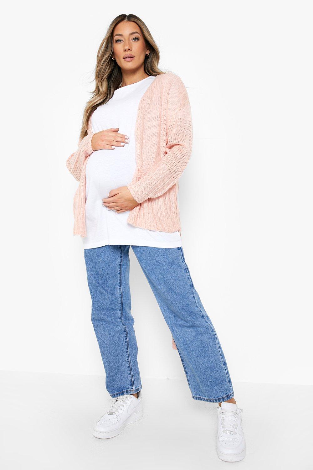 Pink maternity outlet cardigan