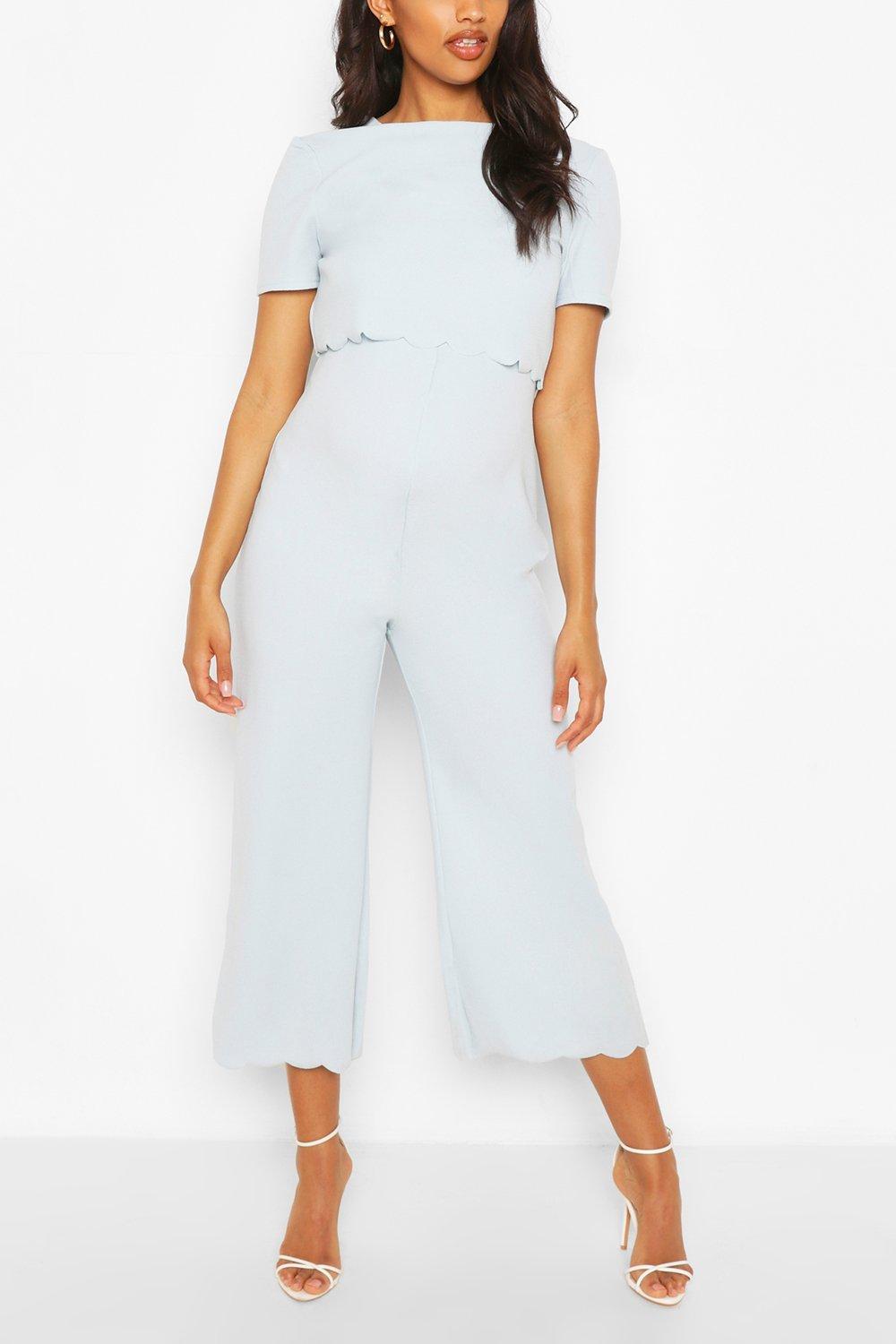 light blue maternity jumpsuit