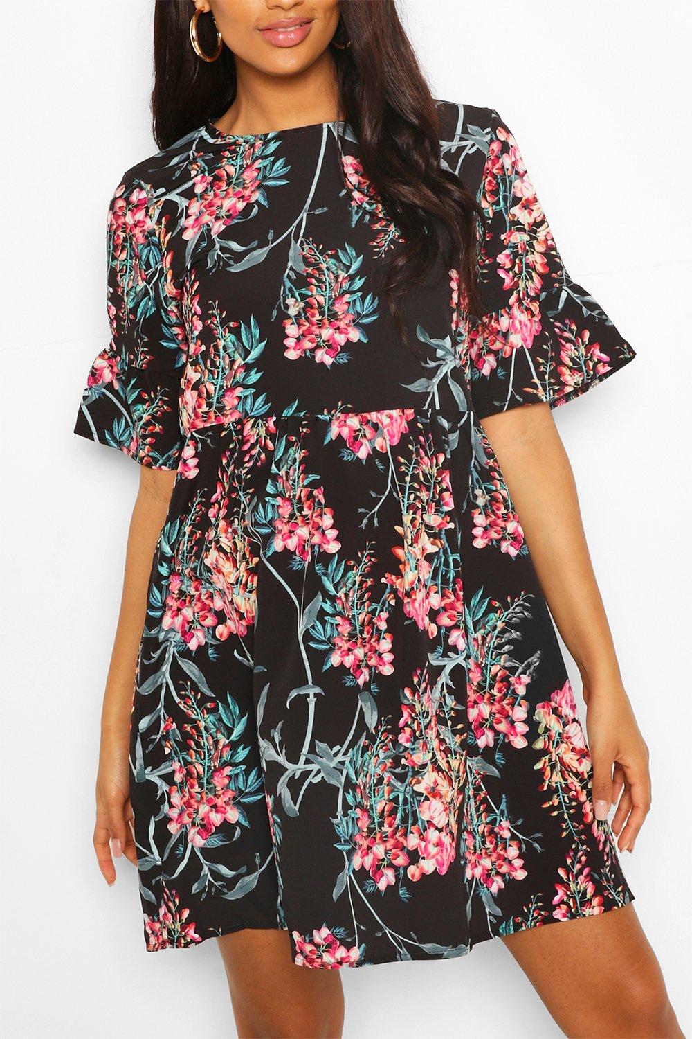 boohoo floral maternity dress
