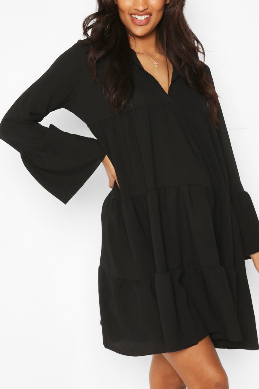 Maternity Woven Tiered Smock Dress image number 1