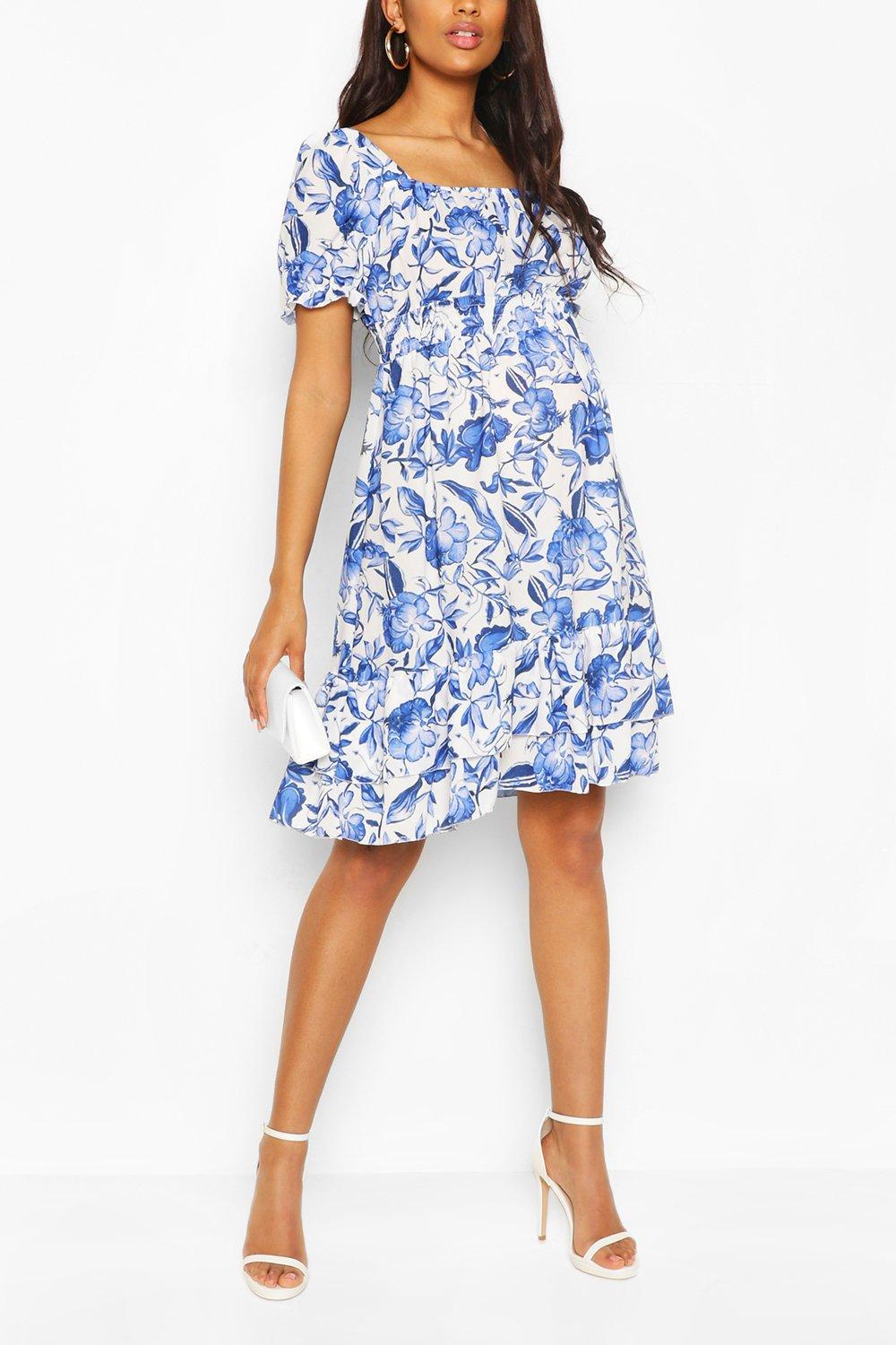 Maternity Floral Woven Smock Dress | boohoo