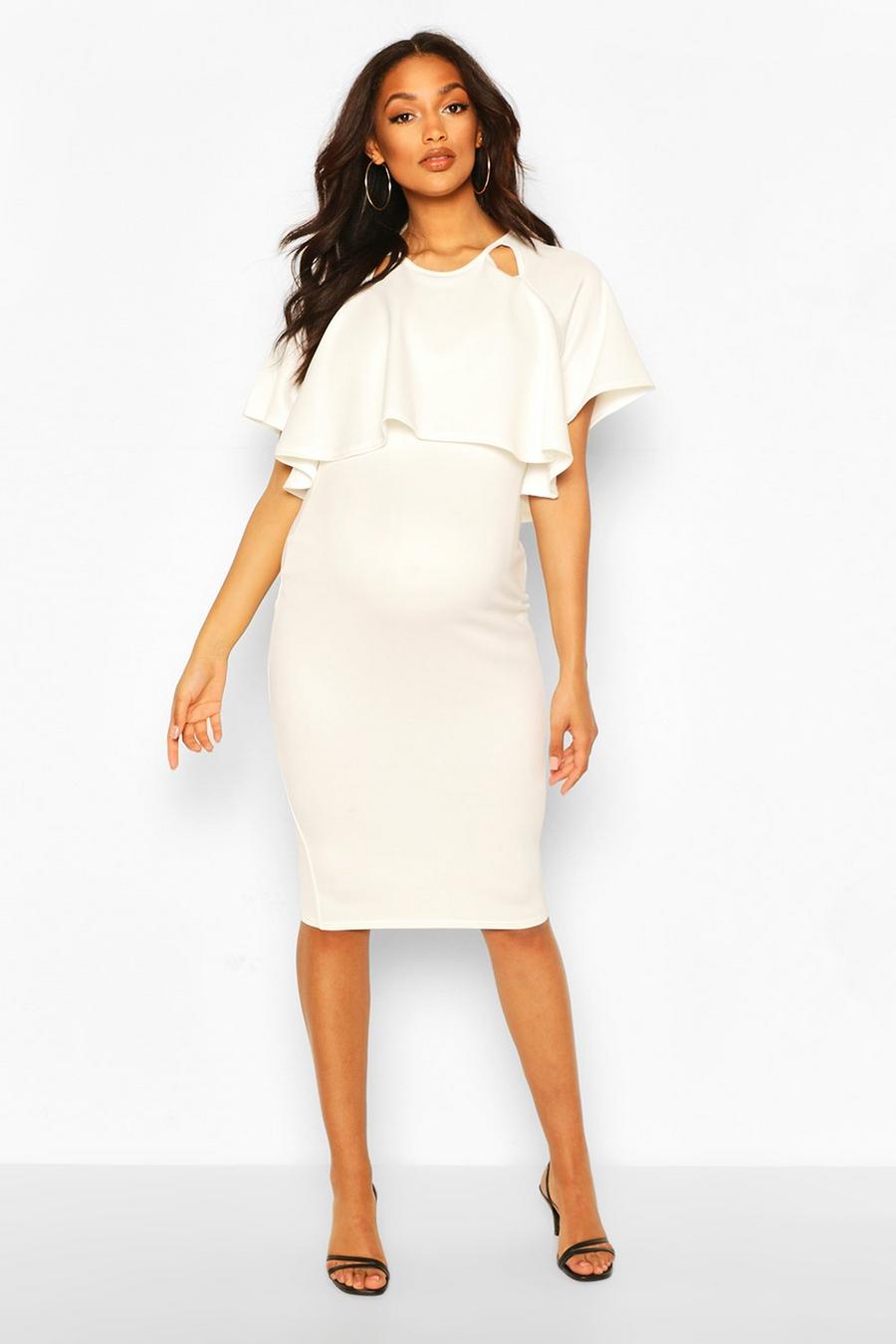 Maternity Double Layer Midi Dress image number 1
