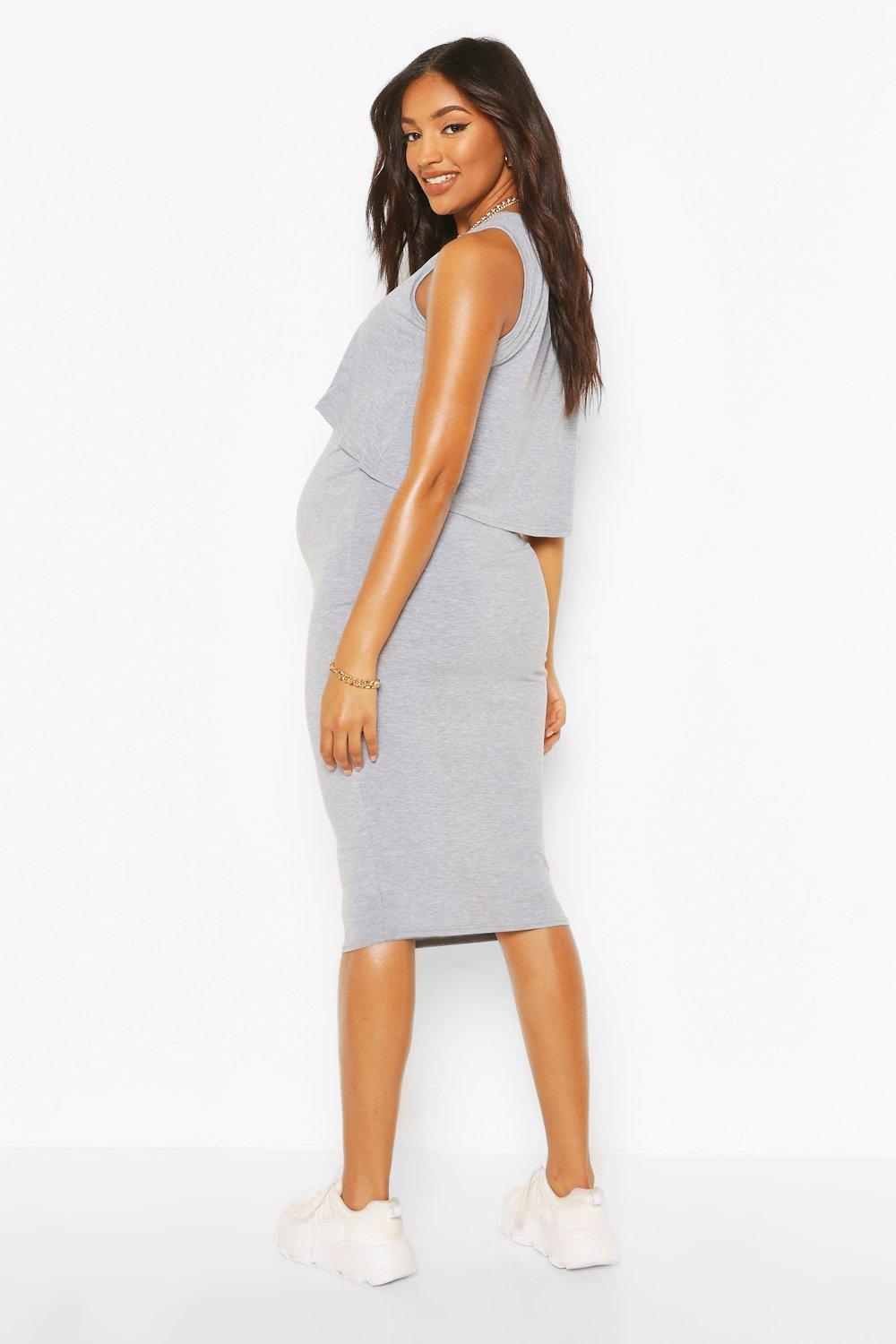 Women's Maternity Nursing Bodycon Dress