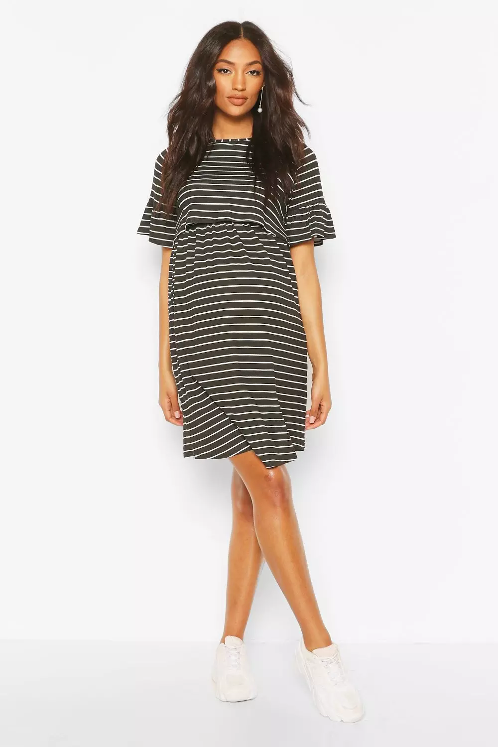 Stripe shop nursing dress