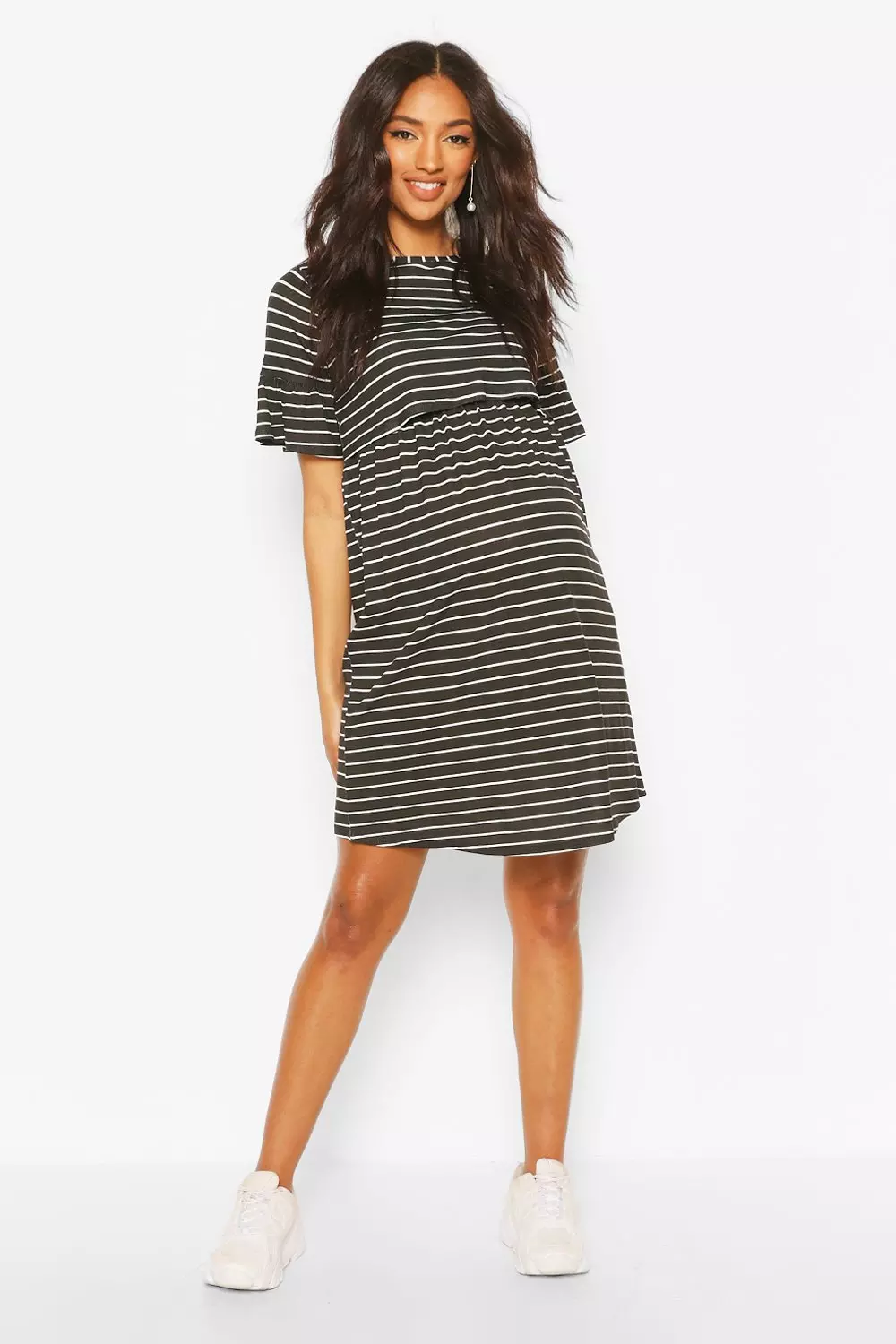 Boohoo maternity cheap smock dress