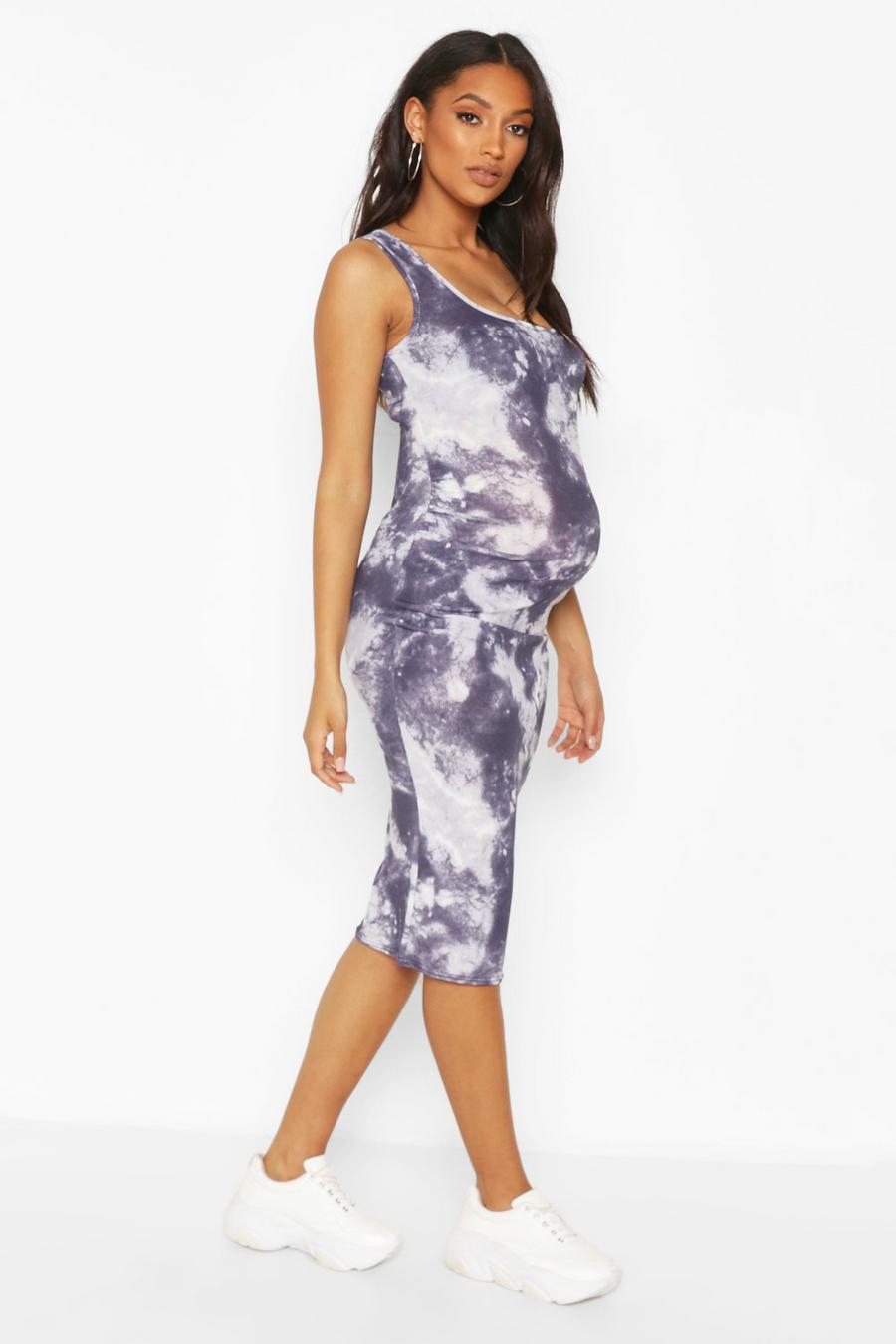 Maternity Rib Scoop Neck Midi Dress image number 1