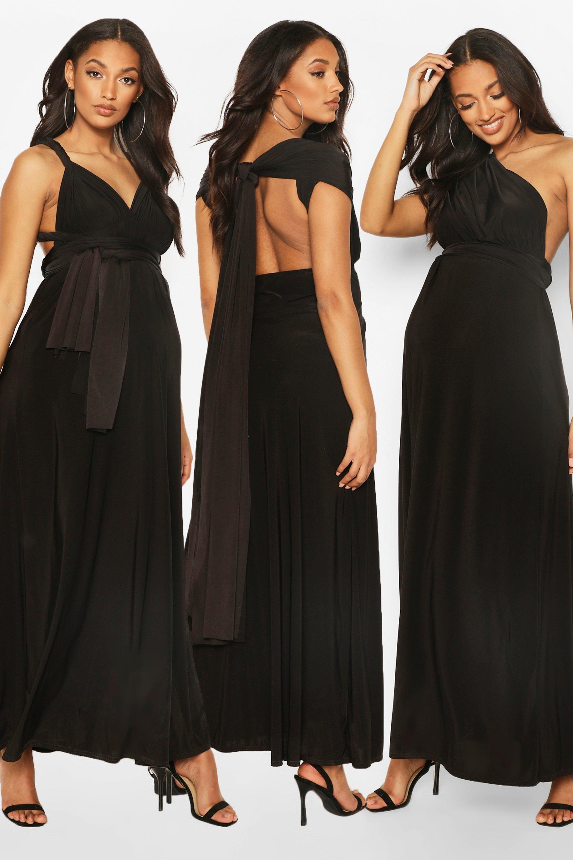 black multiway maxi dress