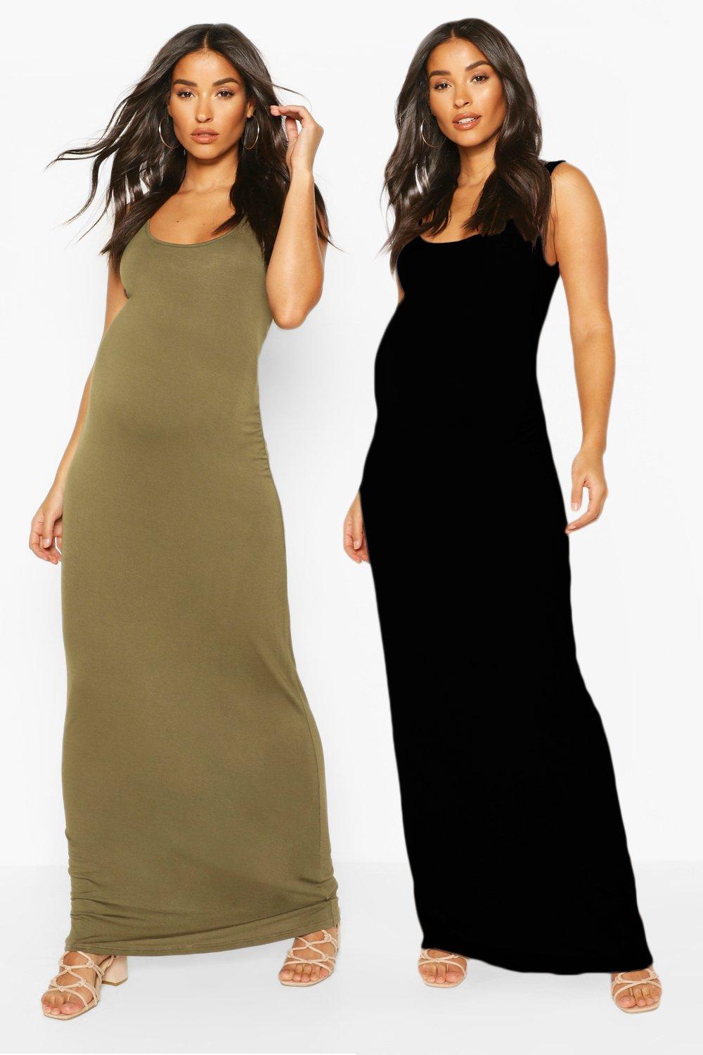 maternity maxi dress boohoo