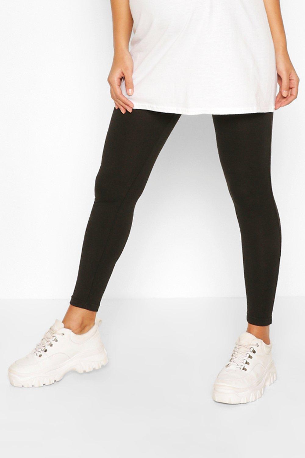 Buy Boohoo Maternity Thermal Fleece Leggings In Black