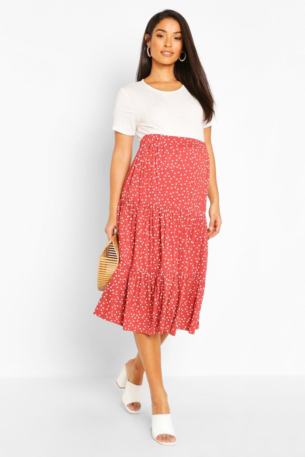 Polka Dot Maternity Skirt