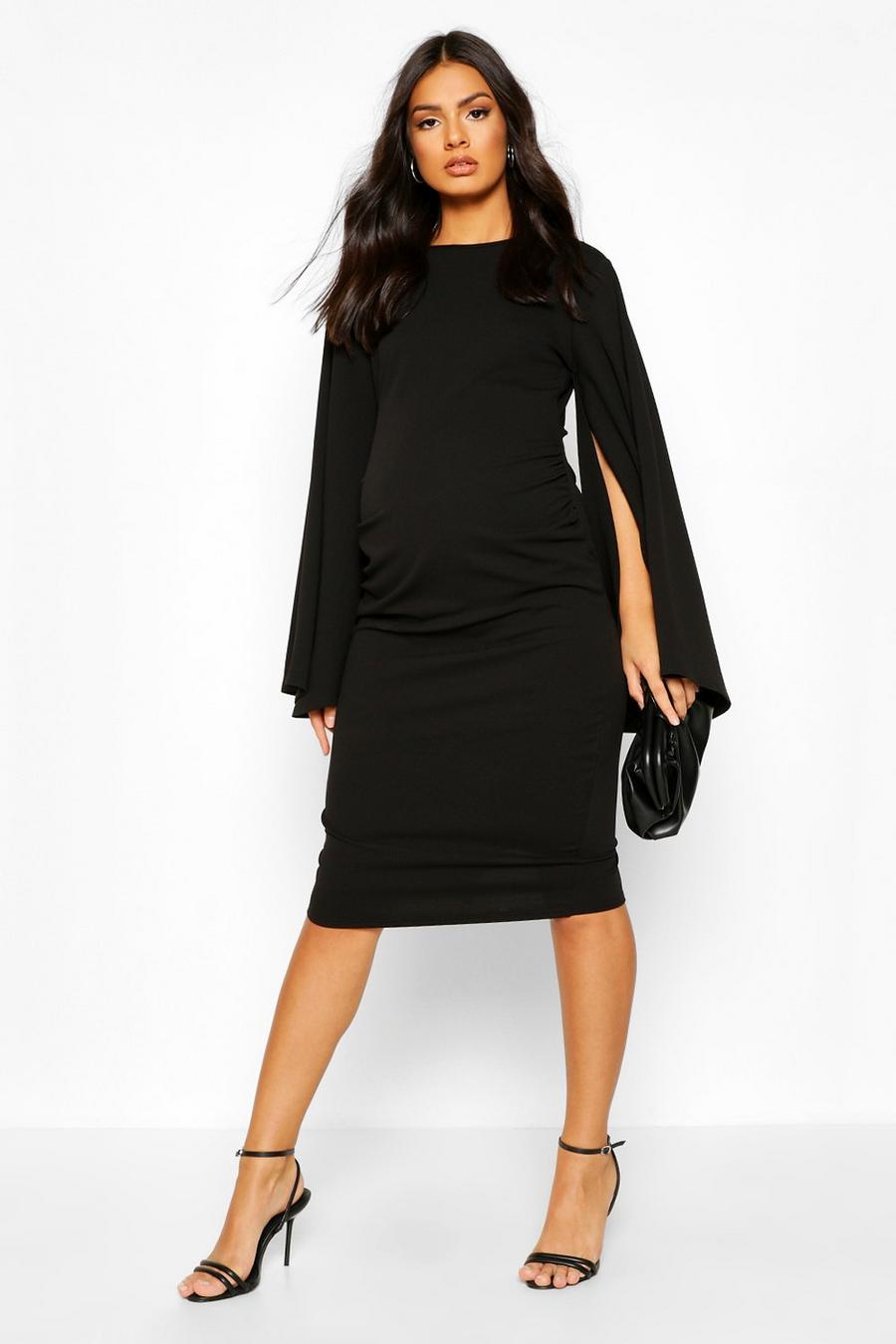 Maternity Slit Sleeve Midi Bodycon Dress image number 1
