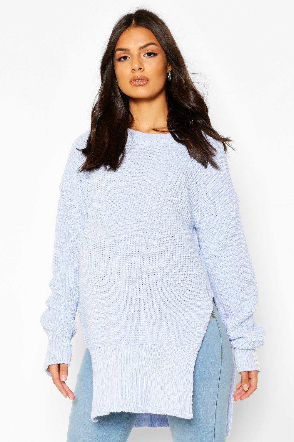 pastel blue crew neck