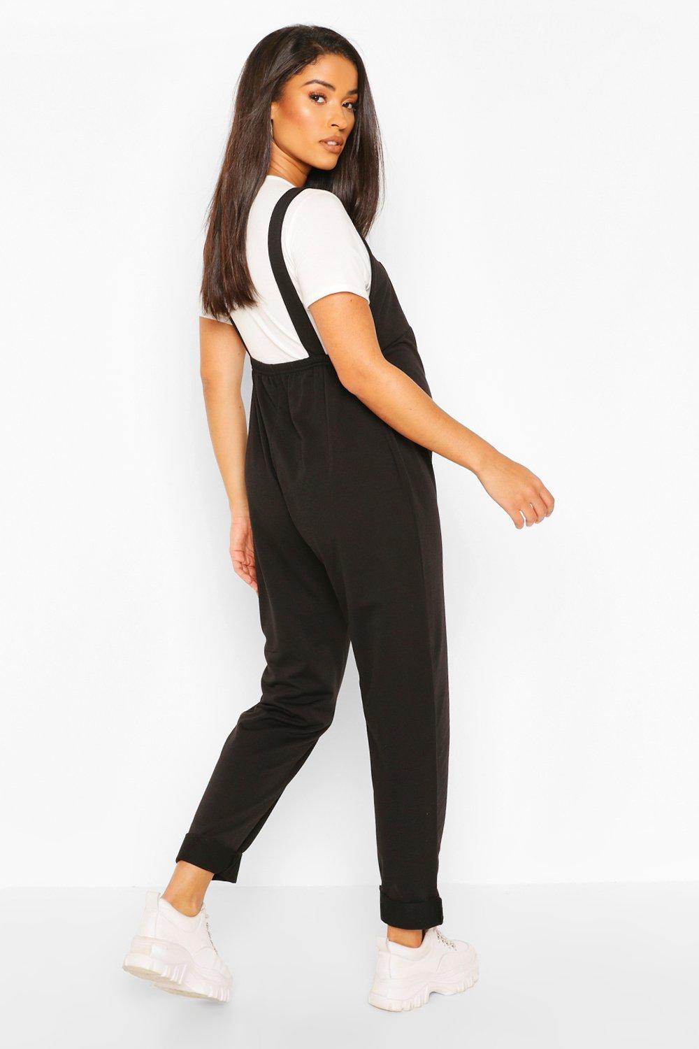 maternity black dungarees