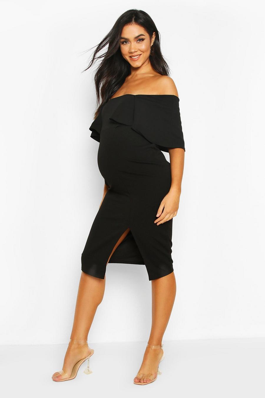 Maternity Frill Front Midi Dress image number 1