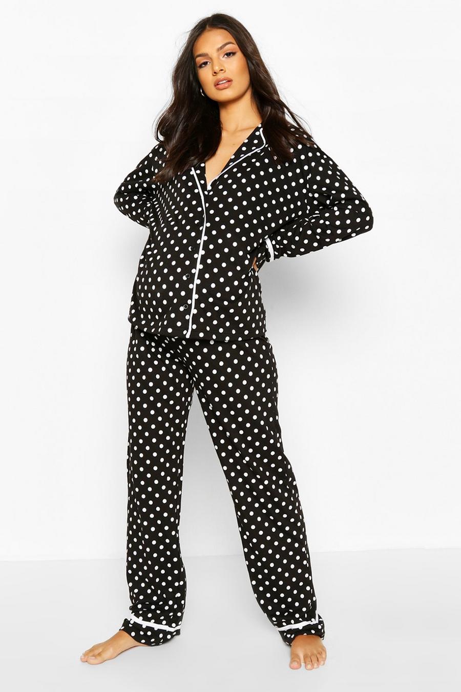 Mammakläder - Prickigt pyjamasset med kantband image number 1