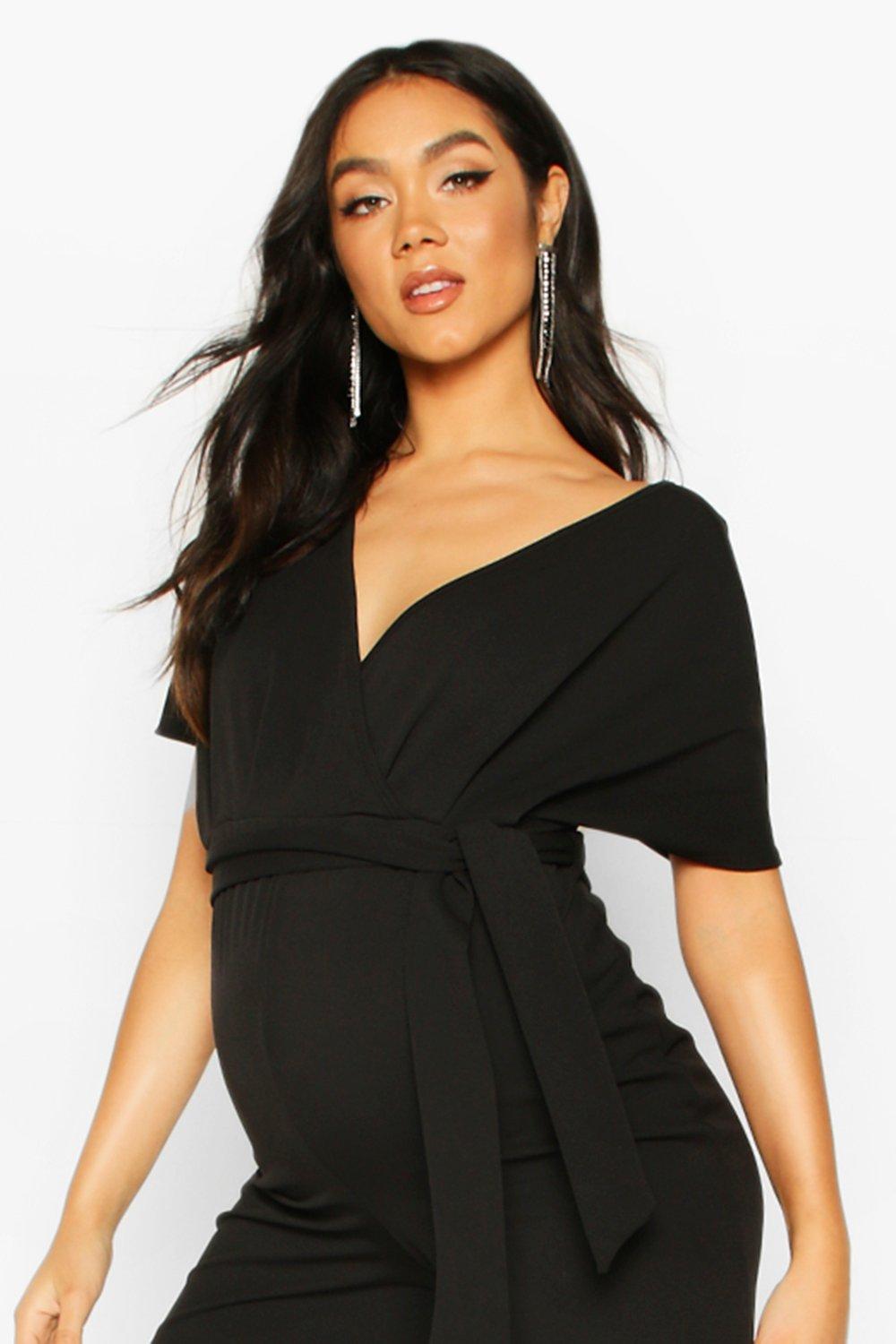 maternity off the shoulder jumpsuit