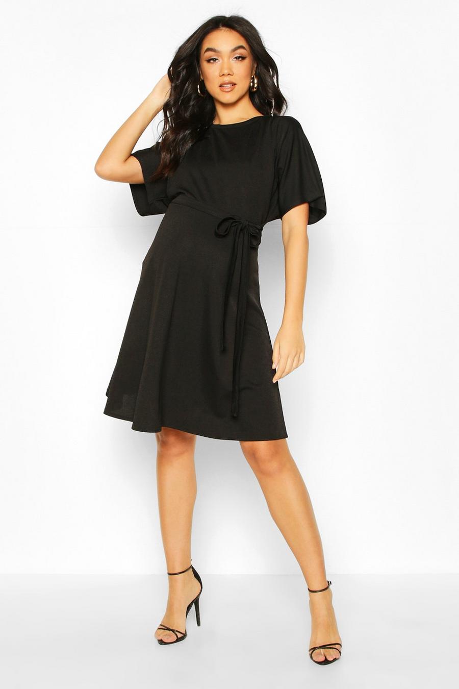 Maternity Batwing Tie Waist Skater Dress image number 1