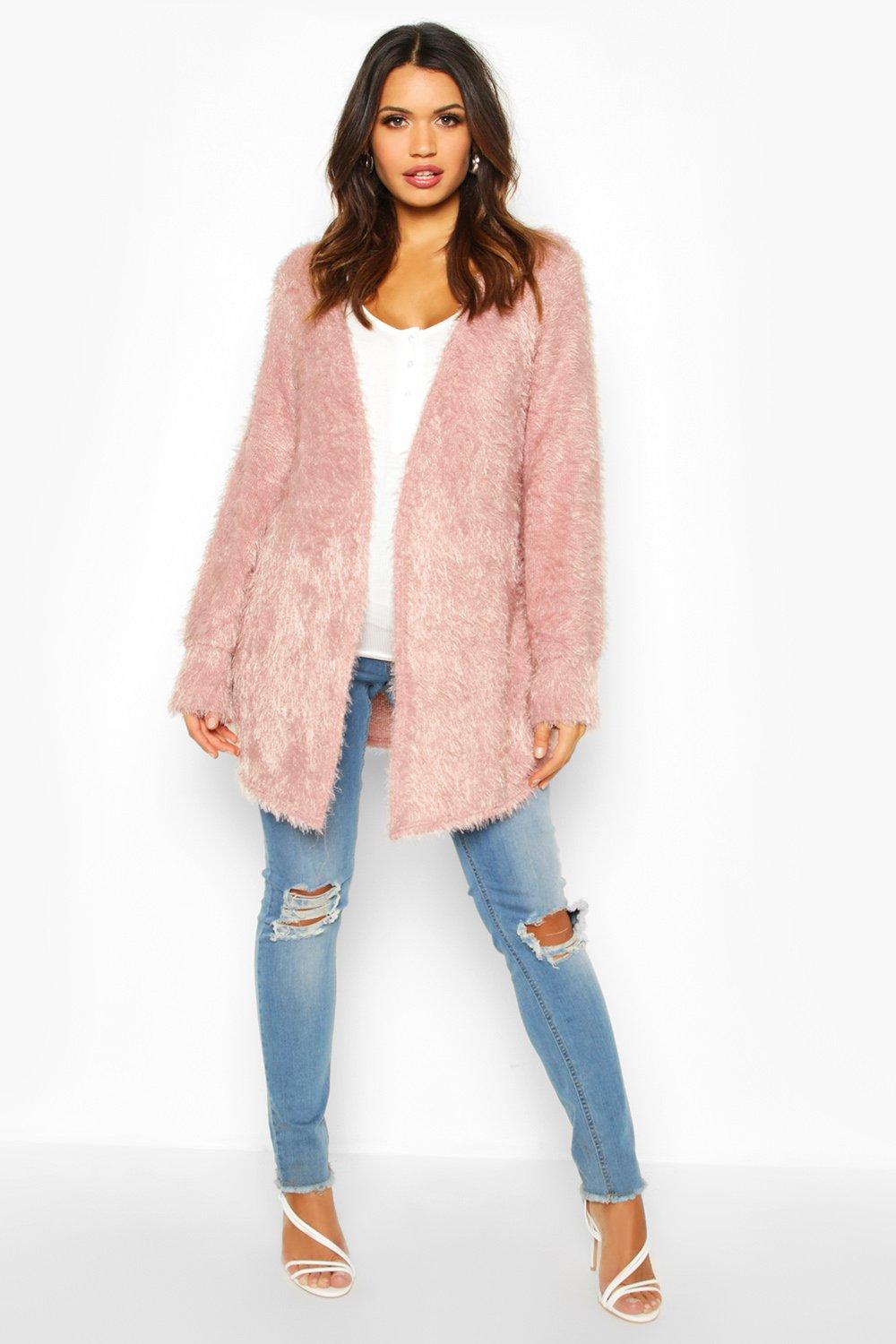 fluffy knit cardigan