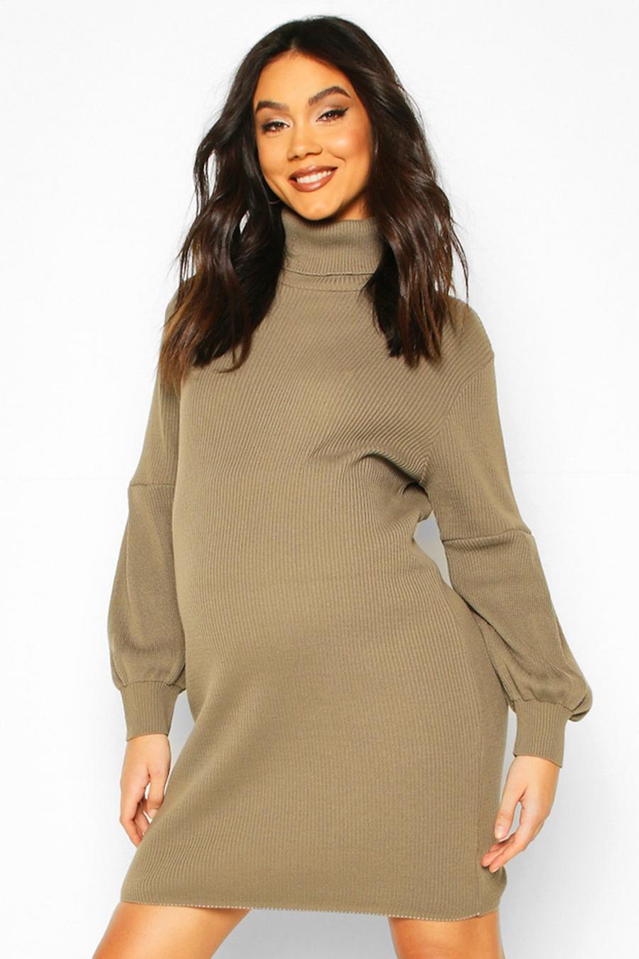 Maternity Balloon Sleeve Roll Neck Jumper image number 1