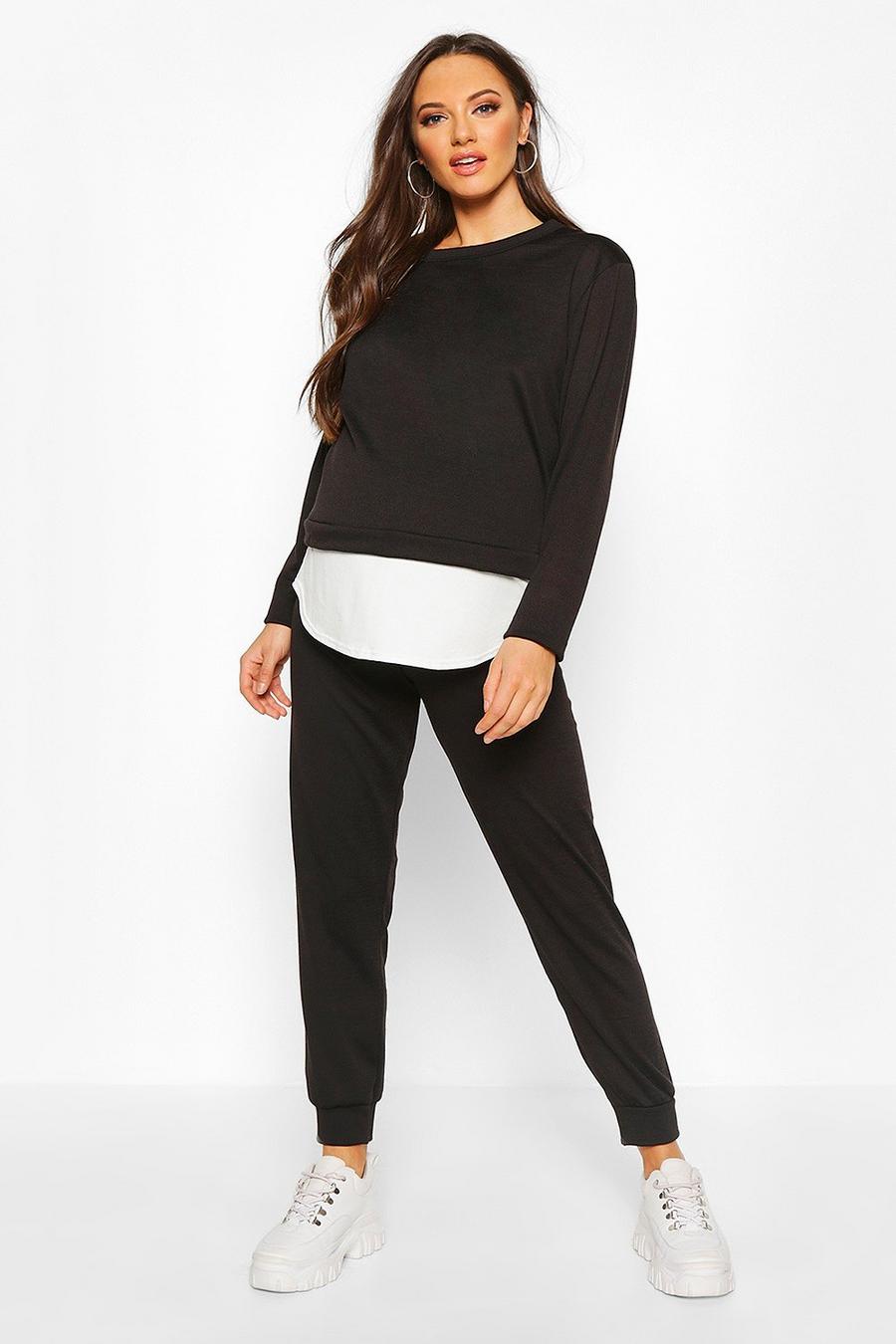 Maternity Double Layer Jogger Lounge Set image number 1