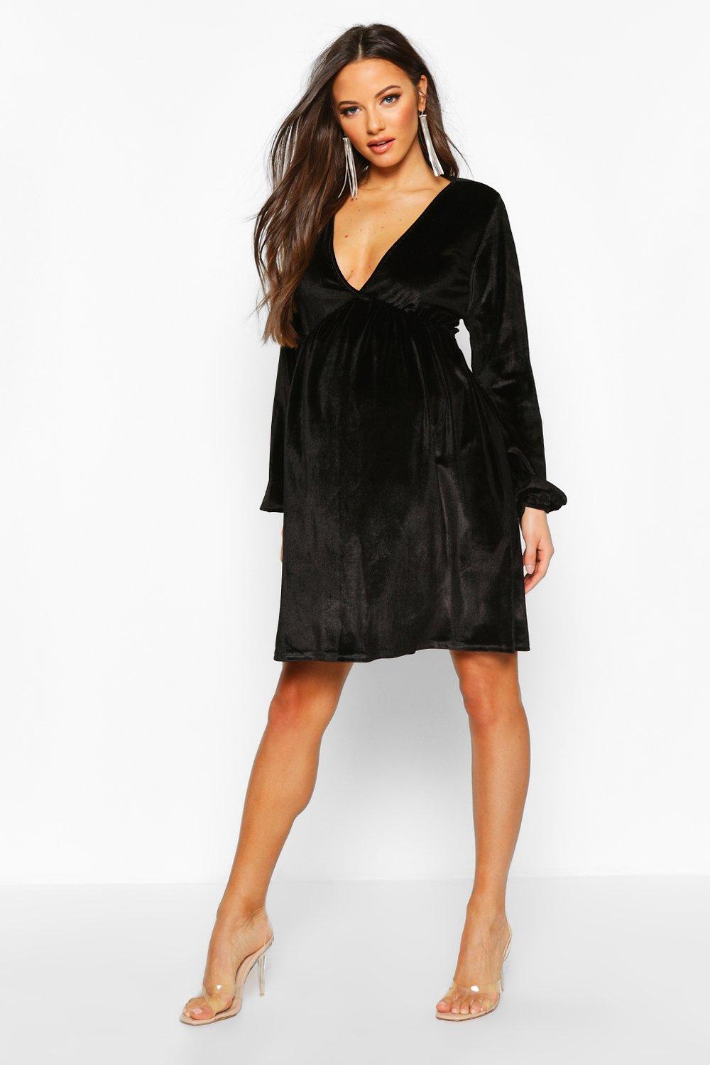 velvet smock dress