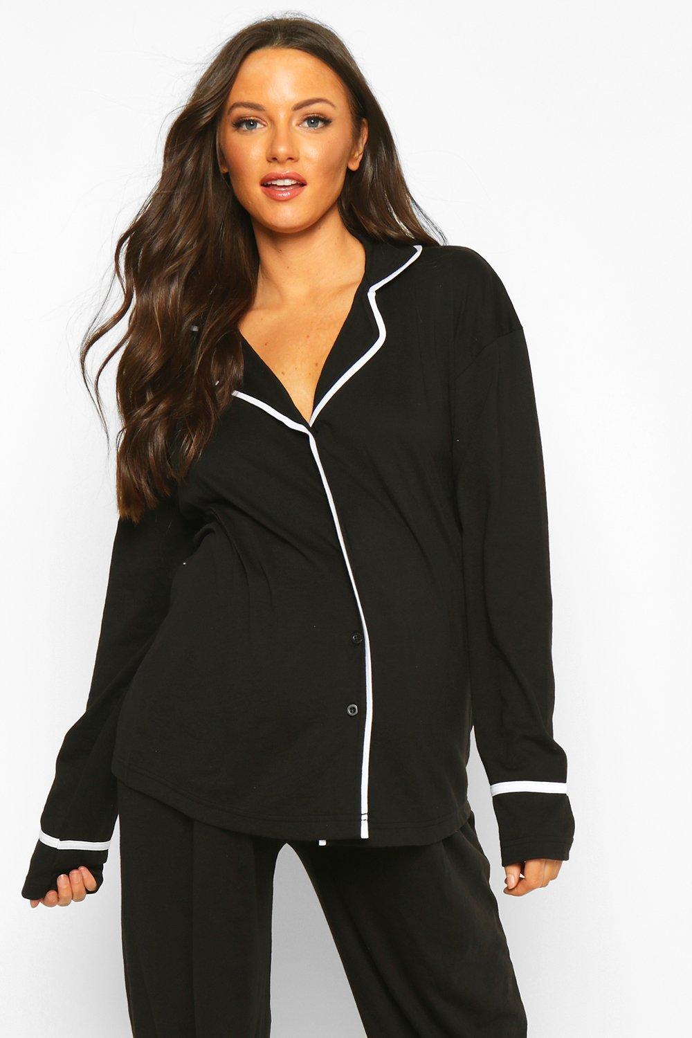 Boohoo best sale black pyjamas