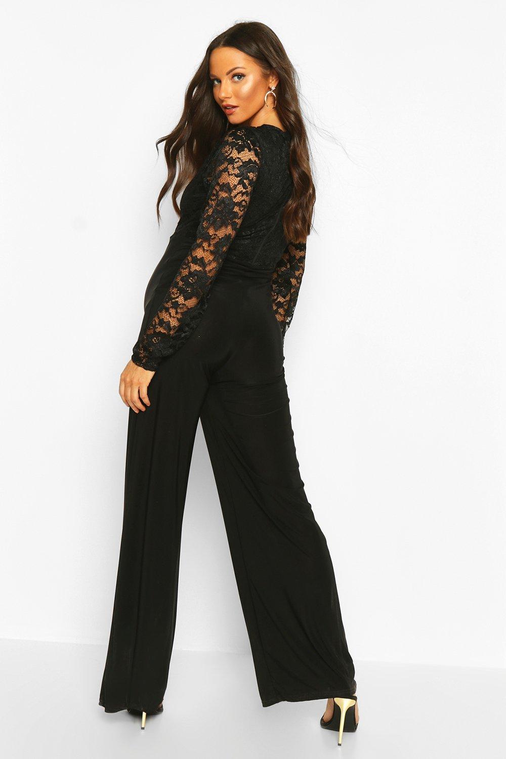 Lace maternity jumpsuit sale