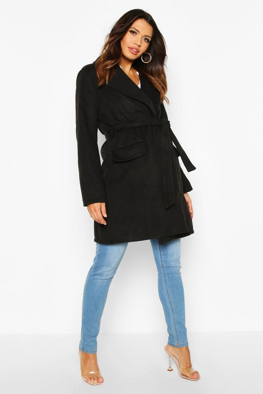 Maternity Belted Wool Look Coat image number 1