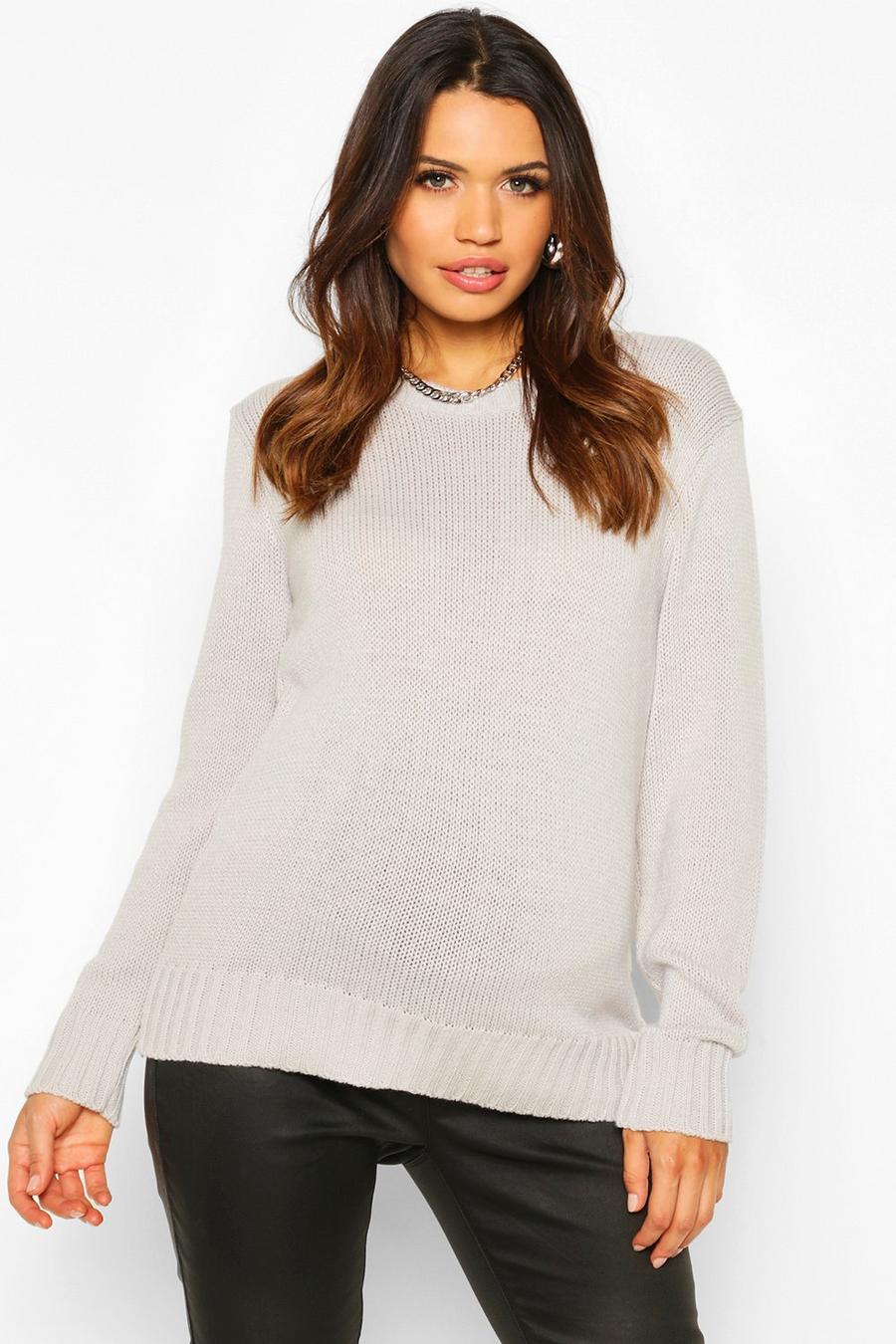 Silver Maternity Crew Neck Jumper image number 1