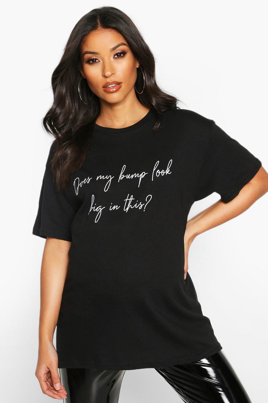 Maternity 'Does My Bump Look Big In This' Slogan T-Shirt image number 1