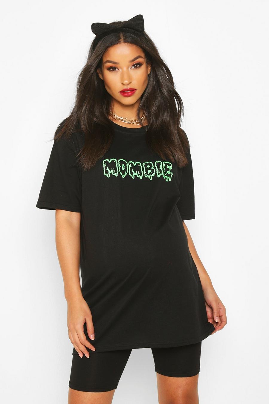 Black Maternity 'Mombie' Halloween T-Shirt image number 1