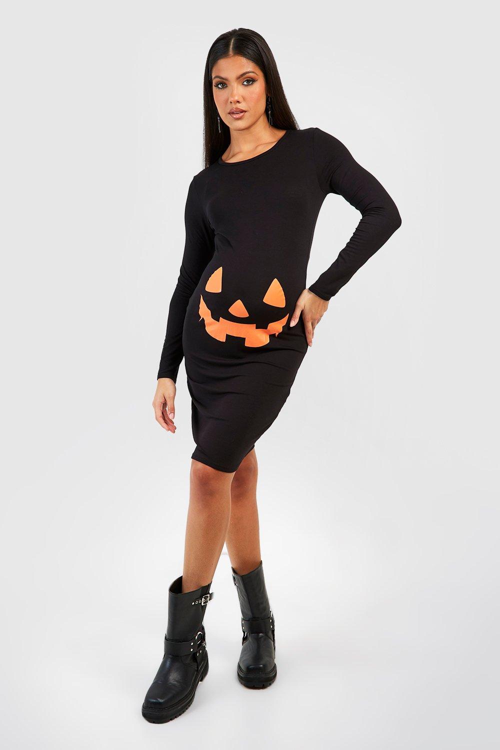 boohoo pumpkin dress