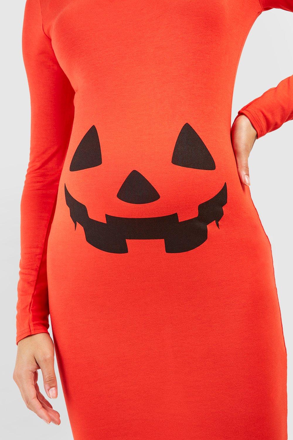 Orange Tuxedo T-Shirt with Halloween Pumpkin