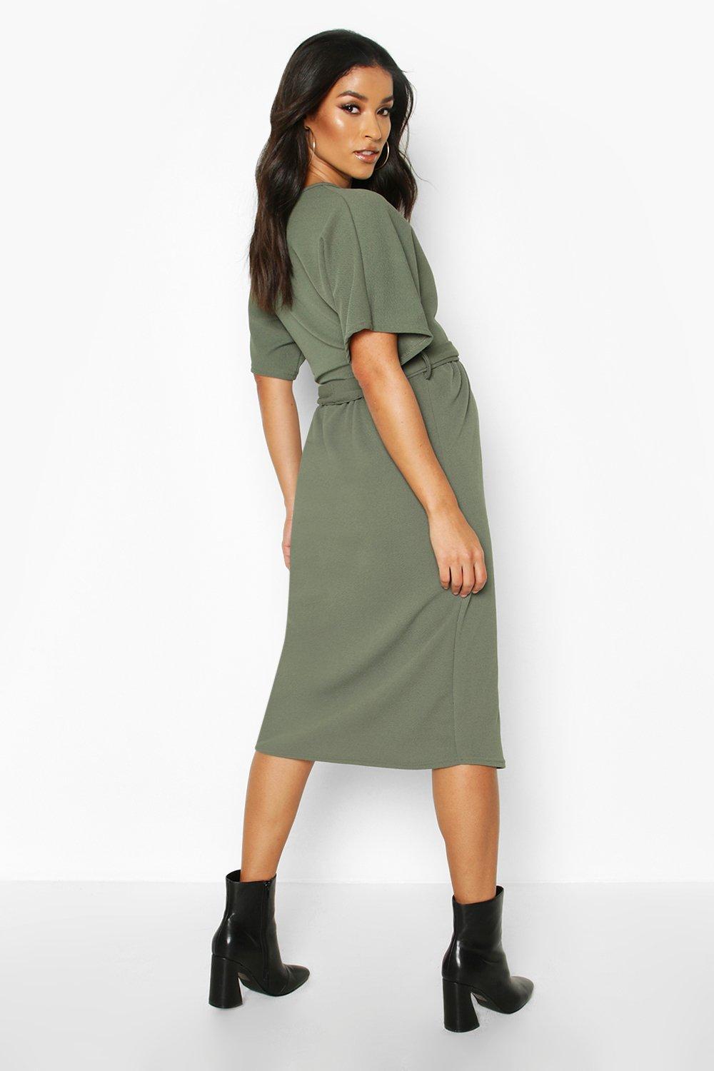 boohoo button down dress