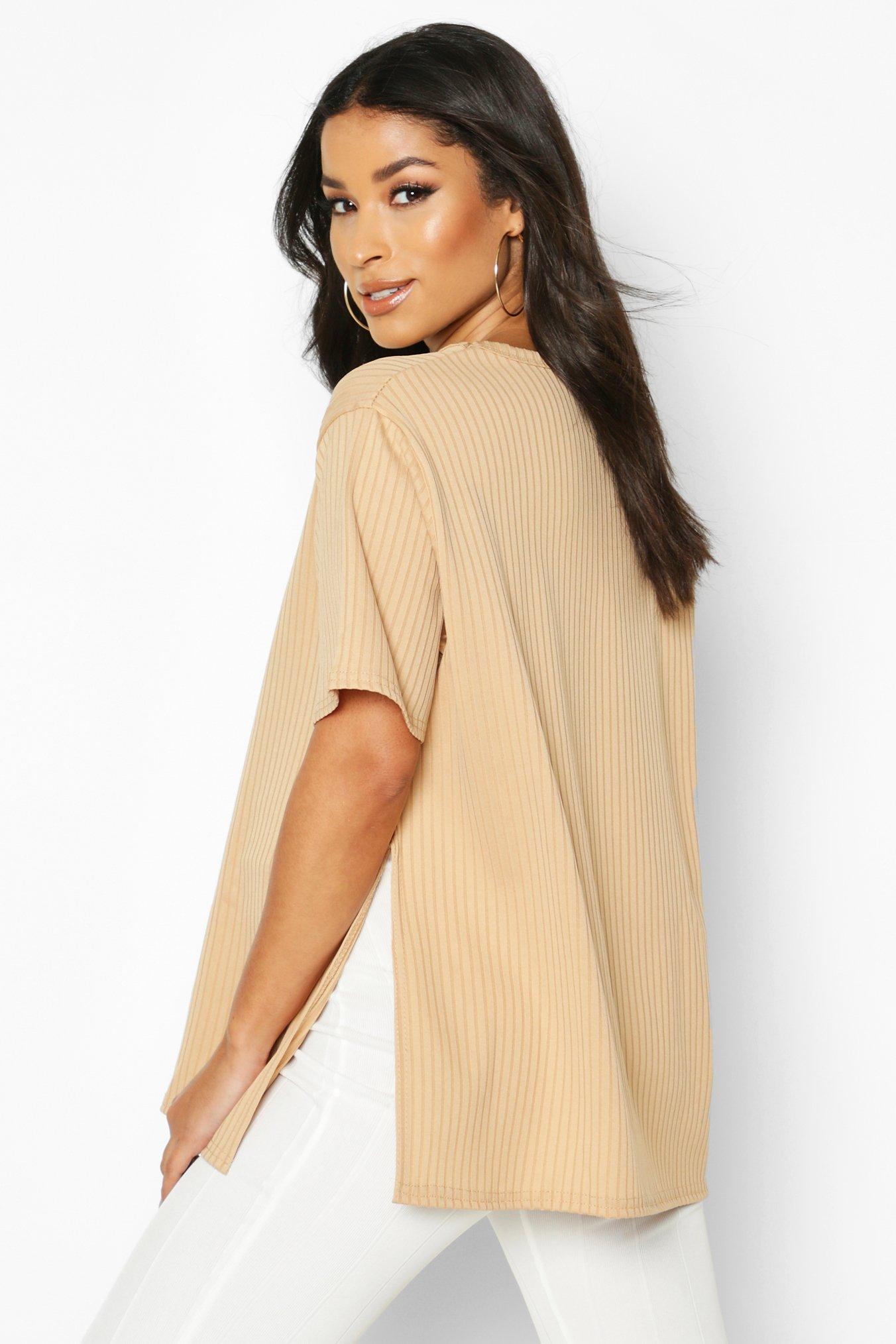 Boohoo Maternity Side Split T-shirt in White