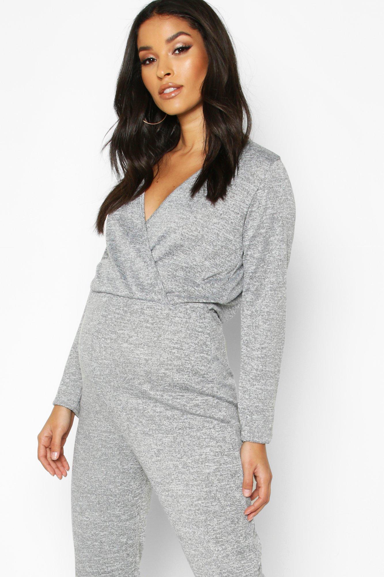 boohoo maternity jumpsuit