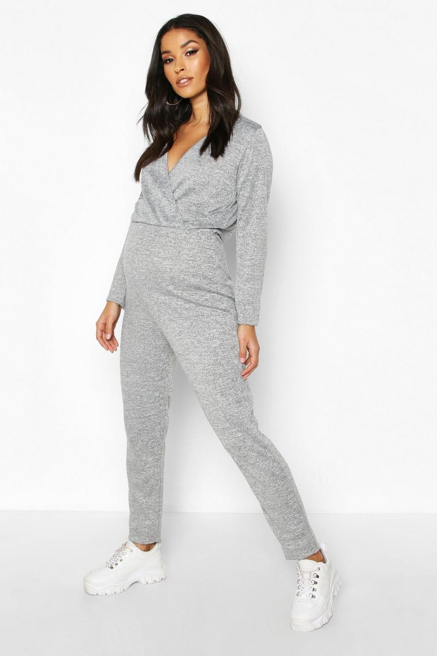 Grey Mammakläder - Jumpsuit i omlottmodell image number 1