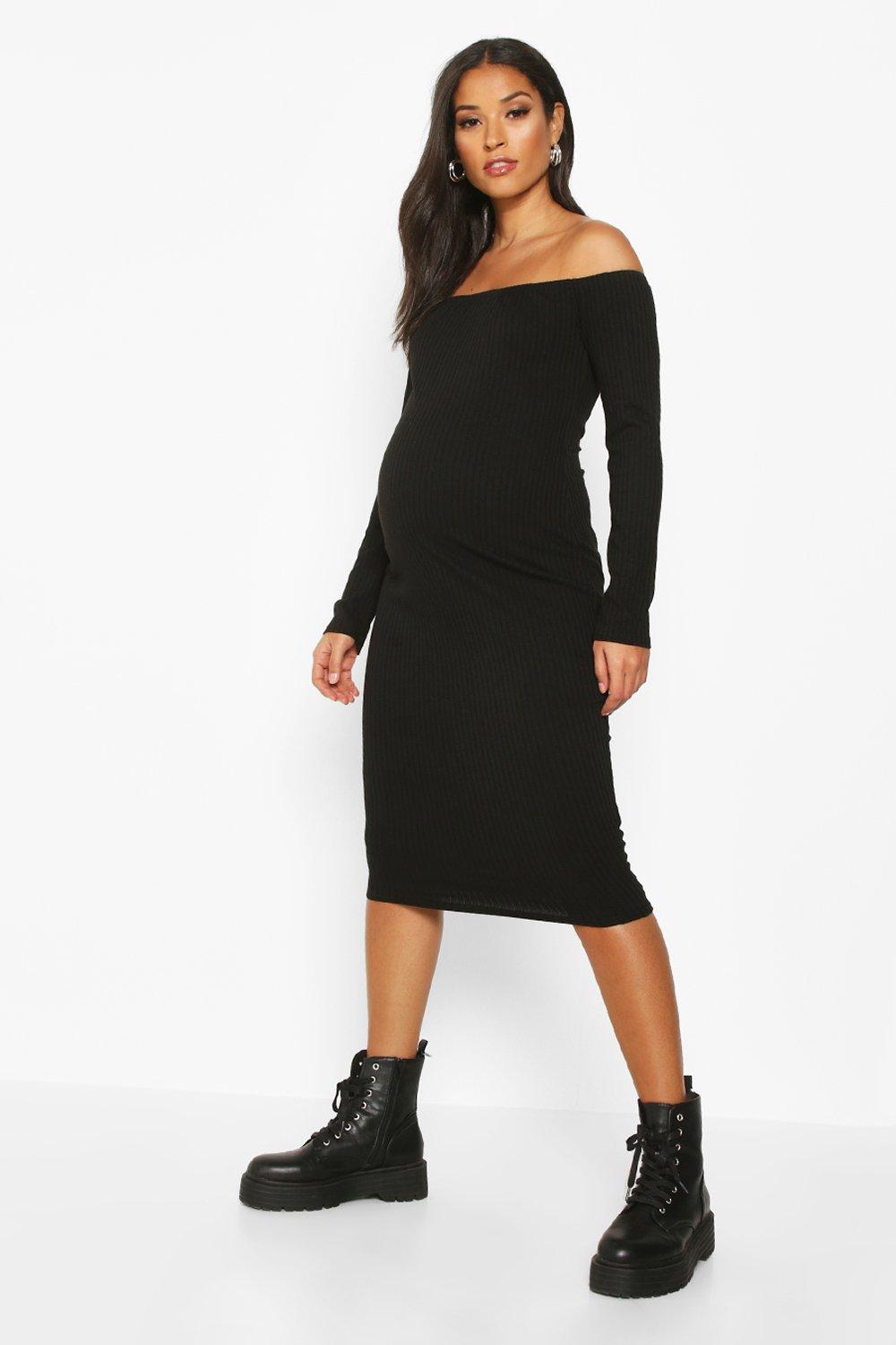 bardot black dress long sleeve
