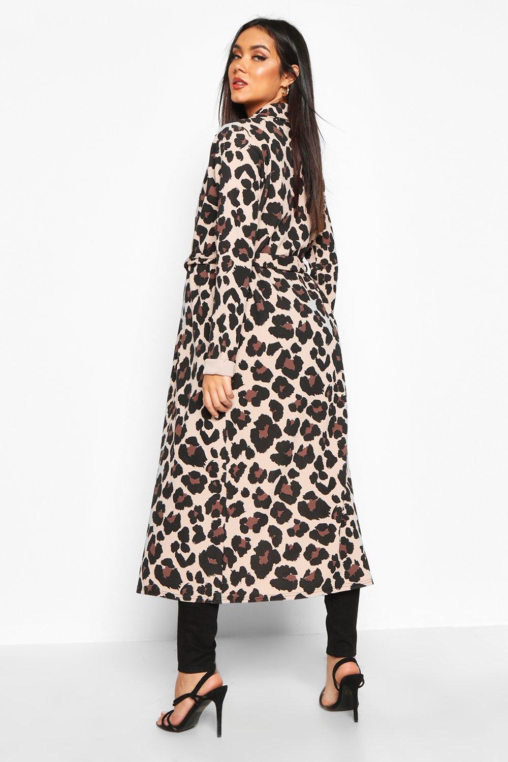 Leopard print 2024 duster jacket