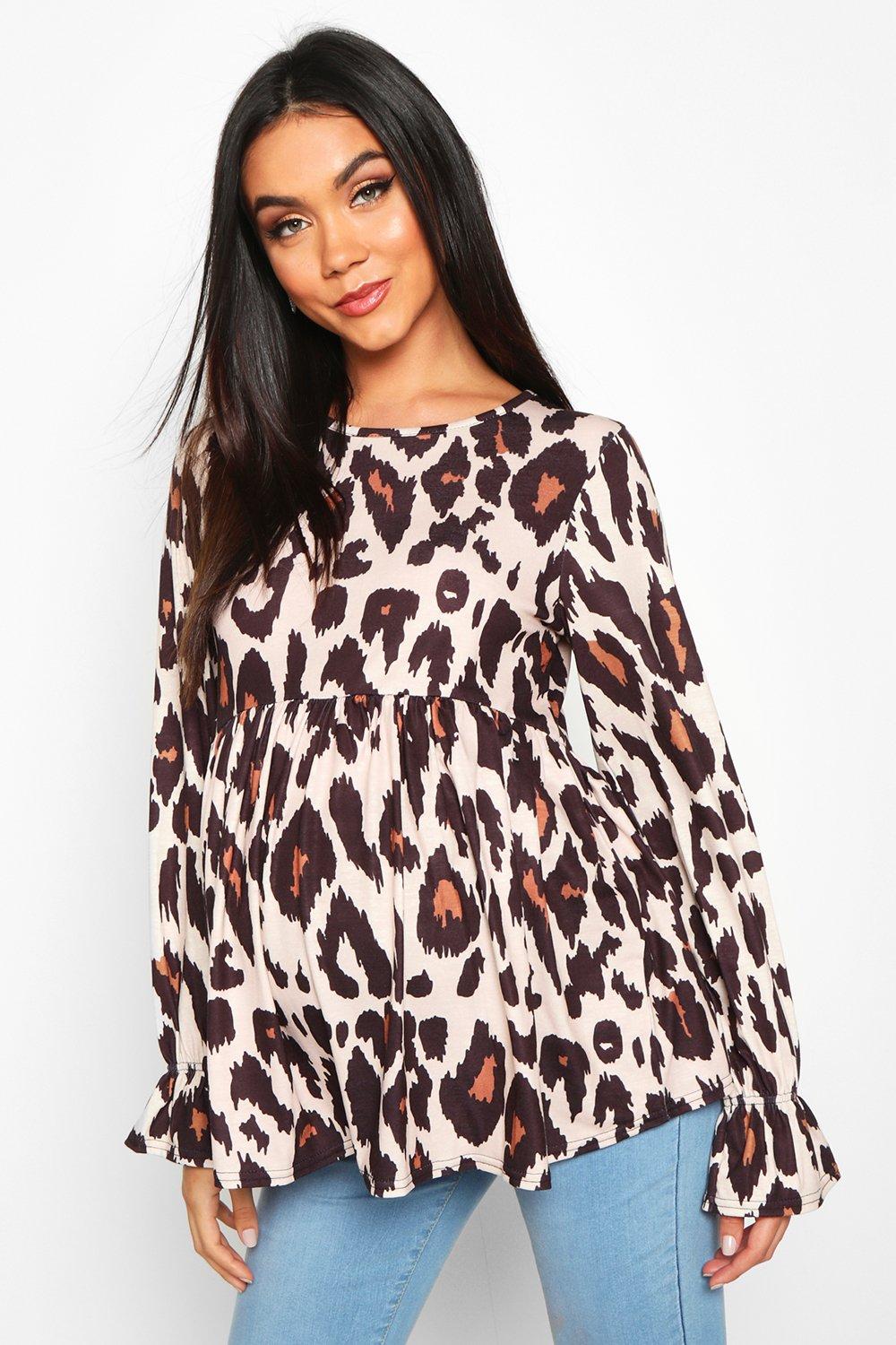 leopard print smock top