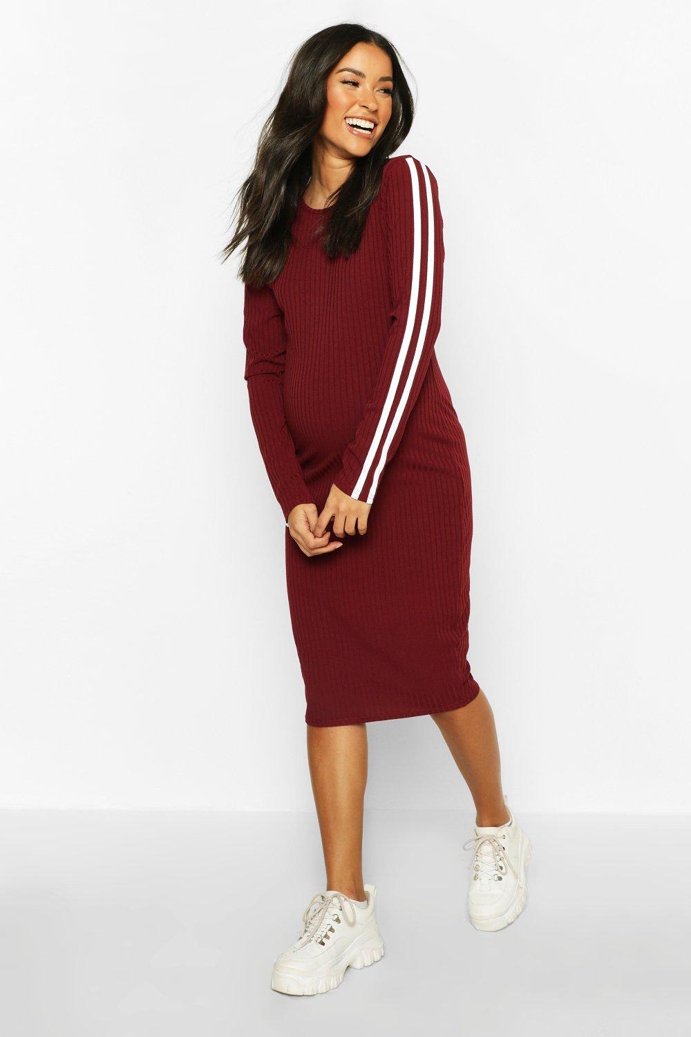 boohoo wine dress