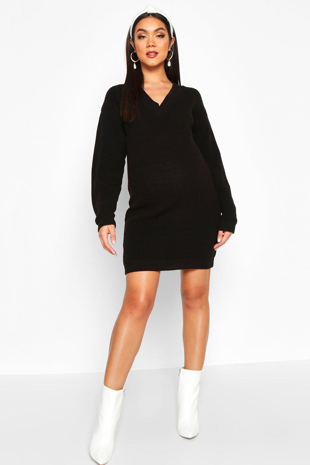 v neck jumper dresses