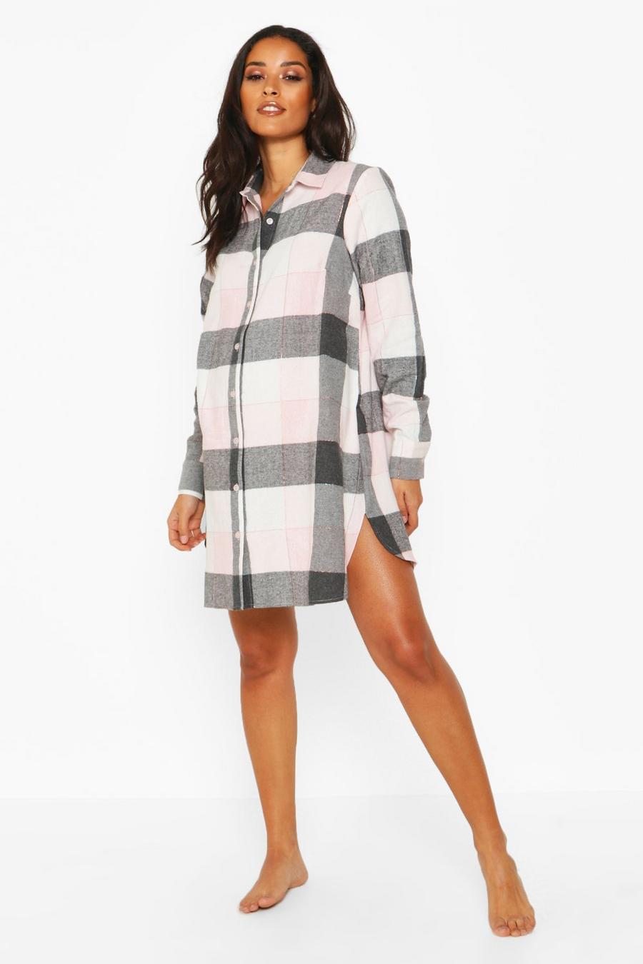 Maternity Woven Check Nightgown image number 1