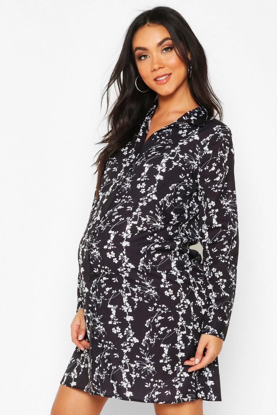 Robe chemise de maternité imprimé fleuri image number 1
