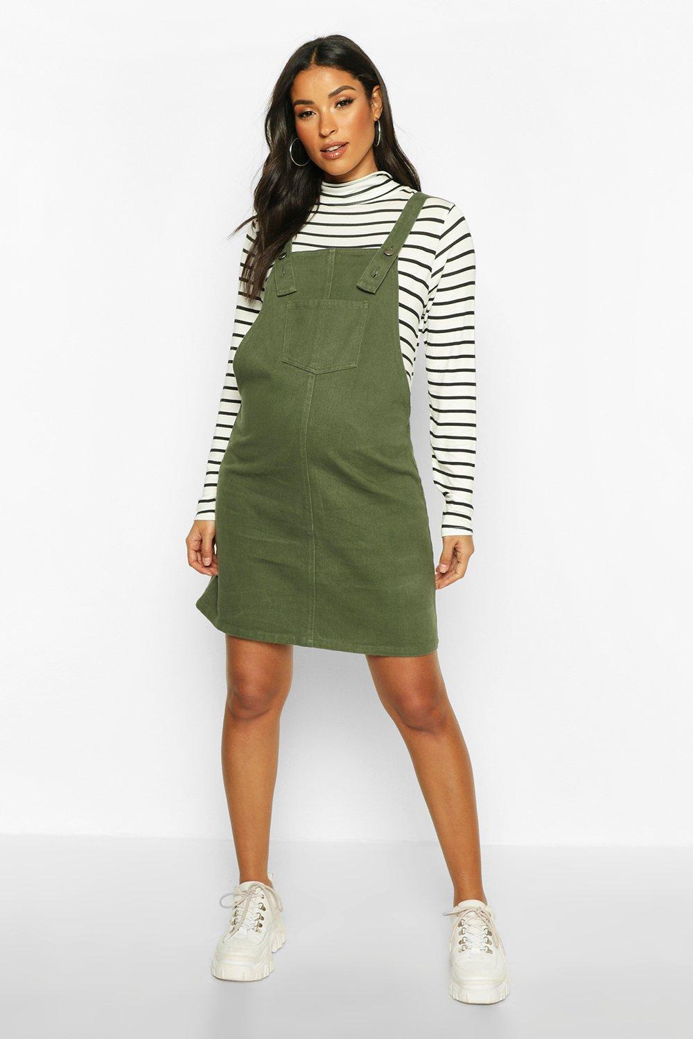 maternity denim pinafore