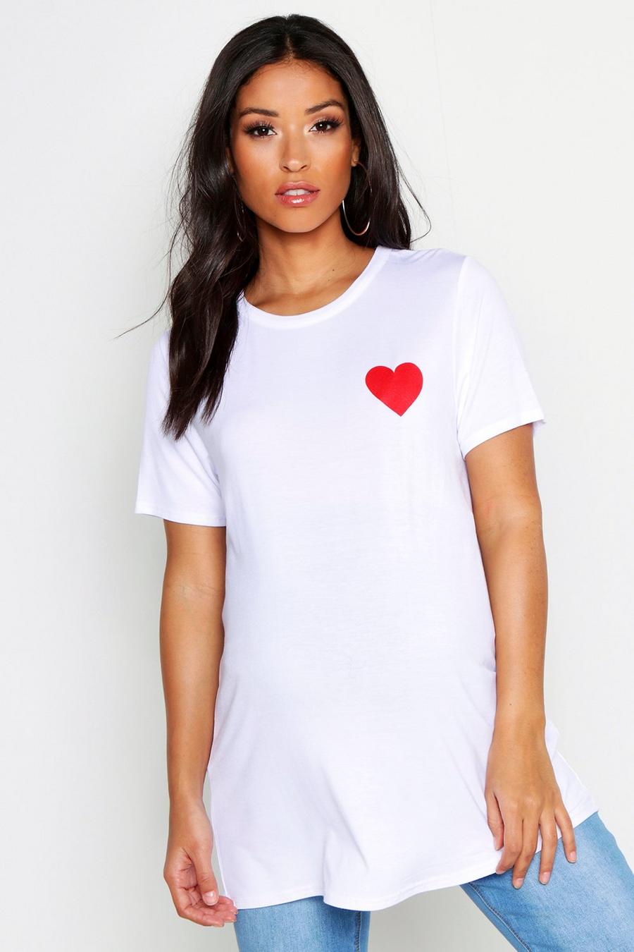 Maternity Love Heart T-Shirt image number 1